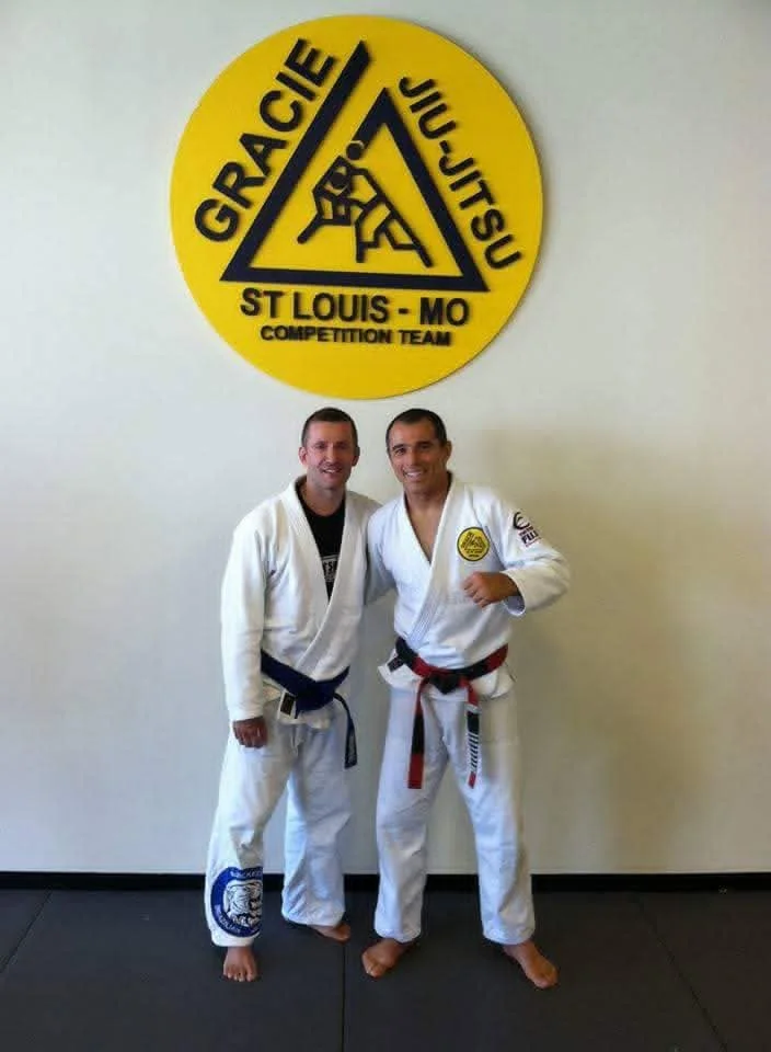 Tommy Barker with Brazilian Jiu-Jitsu pioneer Royce Gracie